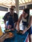 Guests tasting dishes they prepared